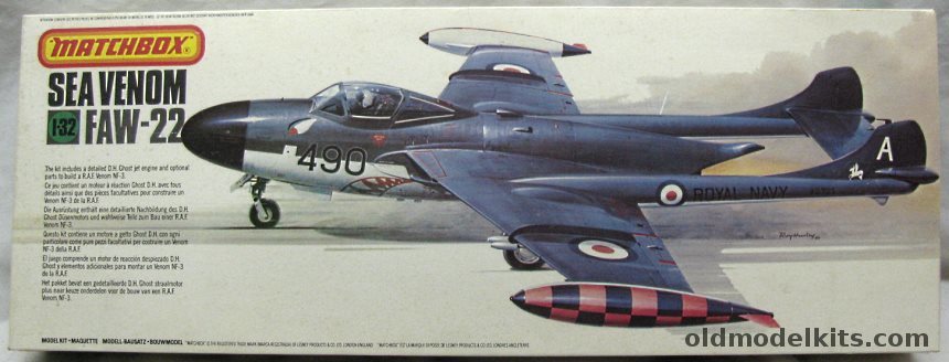 Matchbox 1/32 Sea Venom NF-3 / FAW-22 - Royal Australian Navy / RAF or Fleet Air Arm, PK-506 plastic model kit